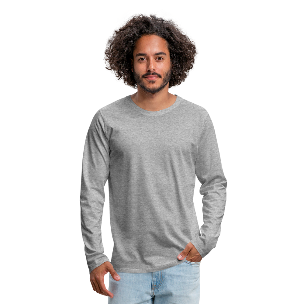 Maglietta Premium a manica lunga da uomo | Spreadshirt - grigio melange