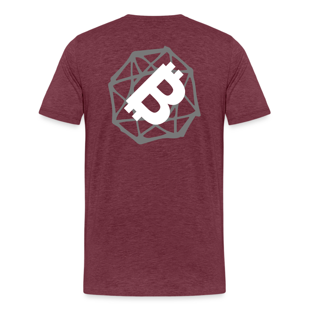 Maglietta Premium da uomo | Spreadshirt | BTC#1 - rosso bordeaux melange