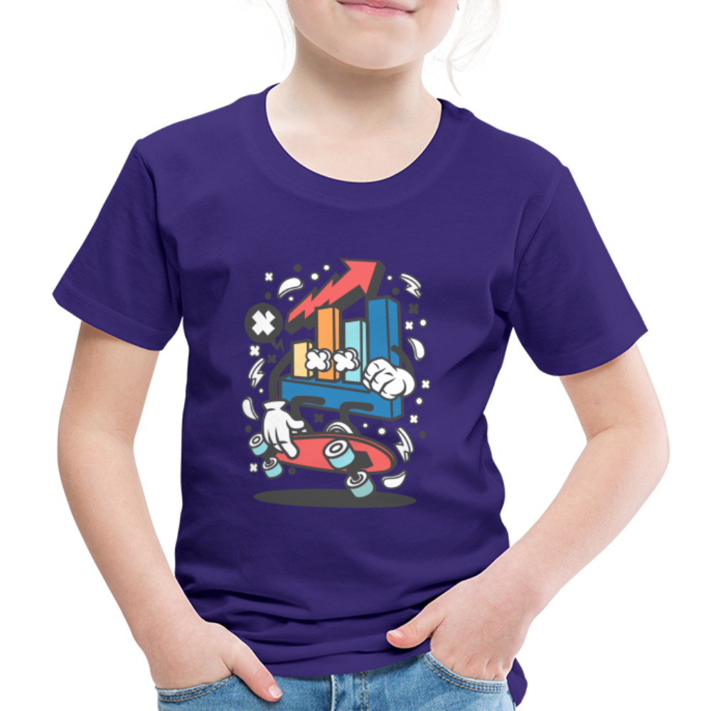 Maglietta Premium per bambini | Spreadshirt | Chart Skater - viola