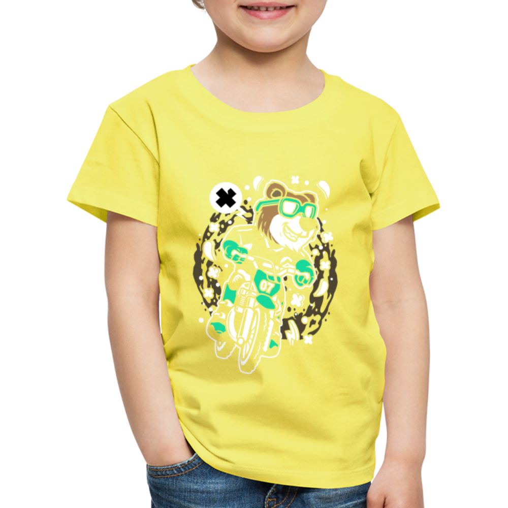 Maglietta Premium per bambini | Spreadshirt | Bear Motocross - giallo