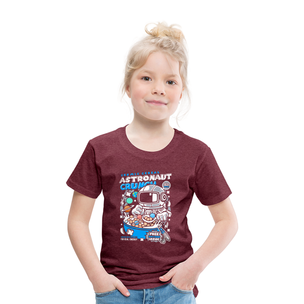 Maglietta Premium per bambini | Astronaut Crunch - rosso bordeaux melange