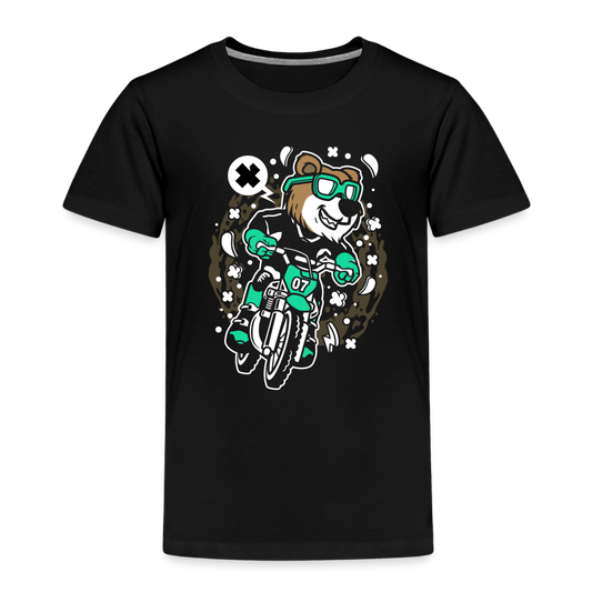 Maglietta Premium per bambini | Spreadshirt | Bear Motocross - nero