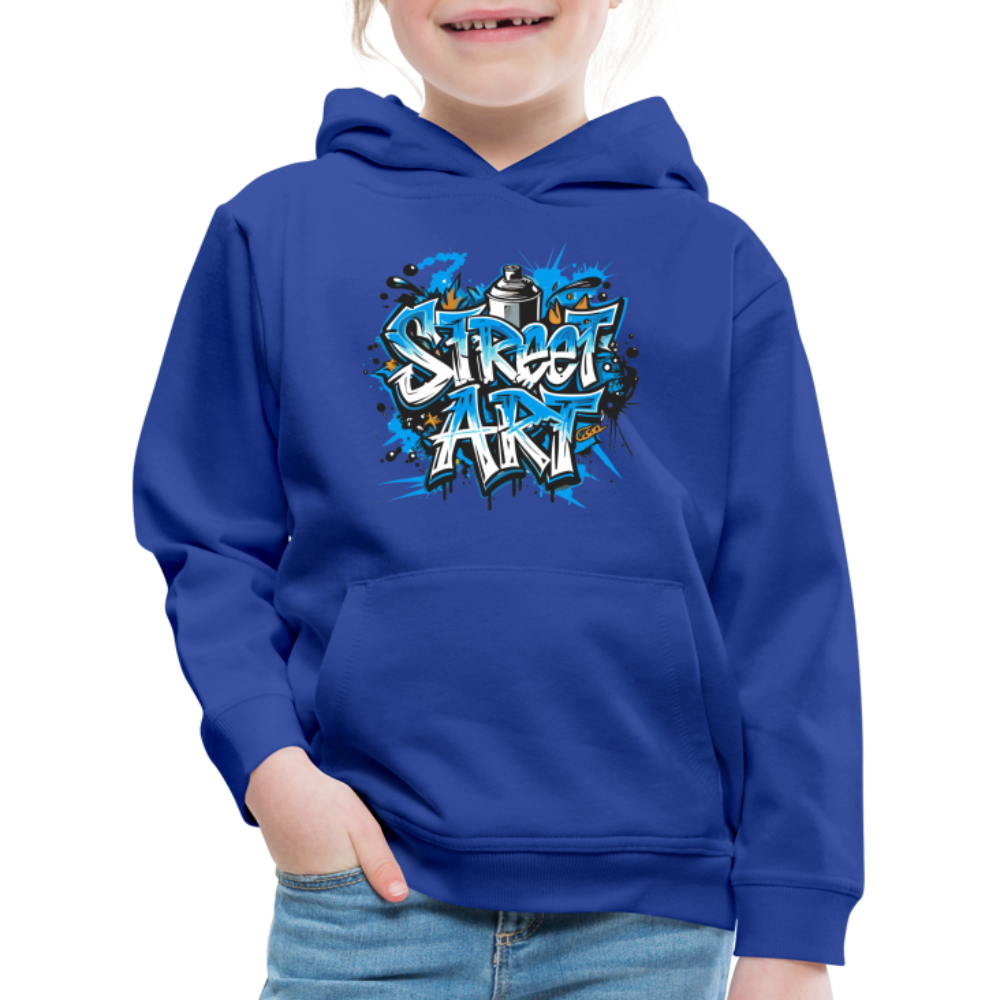 Felpa con cappuccio Premium per bambini | Spreadshirt | Street Art - blu royal