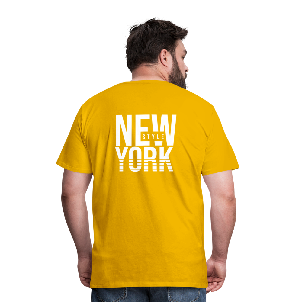 Maglietta Premium da uomo | Spreadshirt | New York Style - giallo sole