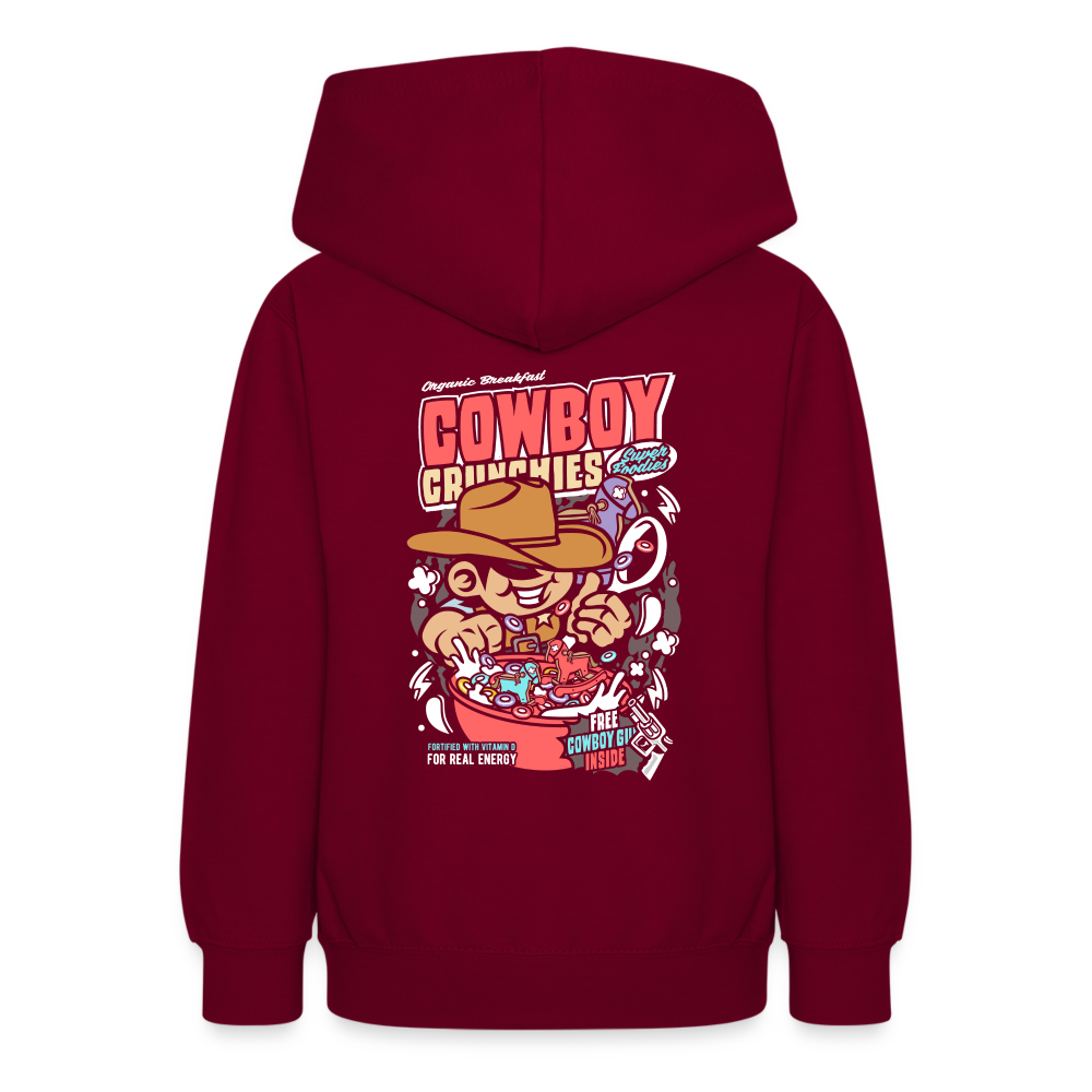 Felpa con cappuccio per Bambini (9/13 anni) | AWDis | Cowboy Crunchies - rosso bordeaux