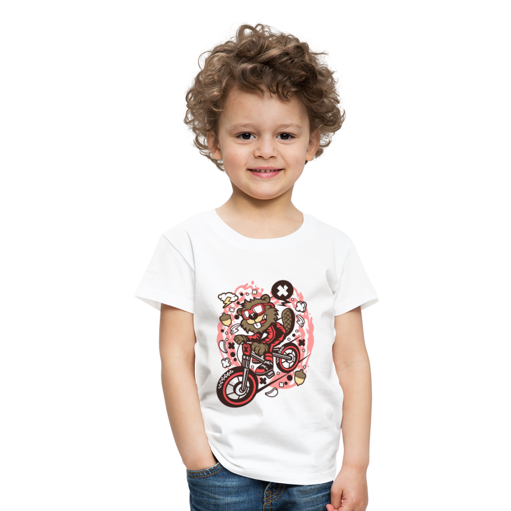 Maglietta Premium per bambini | Spreadshirt | Beaver Downhill - bianco